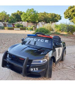 Coche Policía 12v para niños, RC, FULL OPTION, NEGRO Y BLANCO - INDA143-JC666